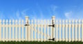 White wooden fence Royalty Free Stock Photo