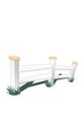 White wooden fence Royalty Free Stock Photo