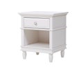 White wooden nightstand