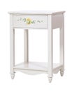 White wooden nightstand isolated, with clipping pa