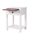 White wooden nightstand isolated