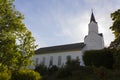 White wooden norwegian church Royalty Free Stock Photo