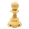 White wooden pawn chess piece