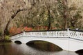 Ornamental White Bridge Magnolia Plantation SC Royalty Free Stock Photo