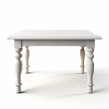 Eccentrically Quirky White Dining Table On A White Background