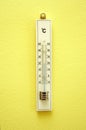 White wooden termometer