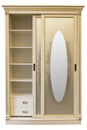 White wooden wardrobe