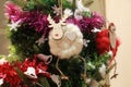 white wool sheep christmas decoration
