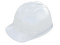 White worker helmet of a construction site on a white background 3d rendering