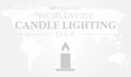 White Worldwide Candle Lighting Day Background Banner