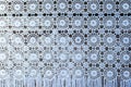 White woven lace patterned tablecloth