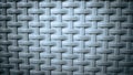 White woven plastic texture background, close-up abstract pattern. Clean geometric surface ideal for packaging and material design Royalty Free Stock Photo