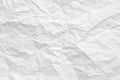 White wrinkled paper texture recycling background