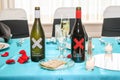 White X and Red X Wine Served at a Wedding Reception