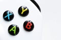 White xbox one controller closeup macro buttons joystick game pad Royalty Free Stock Photo