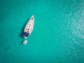 White yacht berthed on Adriatic Sea, Italy