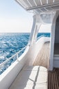 White yacht in the red sea Royalty Free Stock Photo