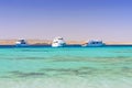 The white Yacht in the Red Sea. Egypt. Royalty Free Stock Photo