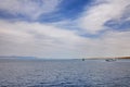 White yacht in Red sea