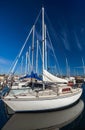 White yachts on an anchor Royalty Free Stock Photo