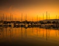 White yachts in the bay of Athens