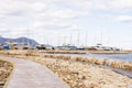 White yachts in the port Royalty Free Stock Photo