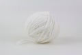 White yarn closeup on white background