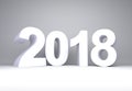 White year 2018 text Royalty Free Stock Photo