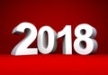 White year 2018 text Royalty Free Stock Photo