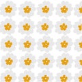 White yellow flower design illustration