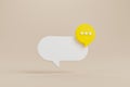 White and yellow speech bubble on background. Chat icon symbolic Royalty Free Stock Photo