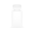 White Yogurt Plastic Bottle Isolated Template