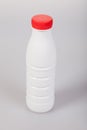 White Yogurt Plastic Bottle with red cap