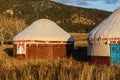 White Yurt - Nomad`s tent is the national dwelling of Kazakhstan people