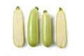 White Zucchini top view Zucchina bianca Royalty Free Stock Photo