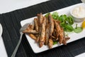 Whitebait with garlic mayonnaise