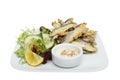 Whitebait on a plate