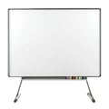 Whiteboard With Colorful Markers Stand. Ideal For Presentations And Educational Settings Isolated On Transparent Royalty Free Stock Photo