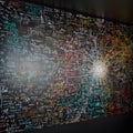 A whiteboard covered in equations and formulas written in created with generative AI
