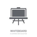 Whiteboard icon. Trendy Whiteboard logo concept on white background from E-learning and education collection Royalty Free Stock Photo