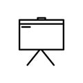 Whiteboard line icon. education symbol. simple design editable. design illustration