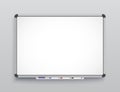 Whiteboard for markers. Presentation, Empty Projection screen. Office board background frame Royalty Free Stock Photo
