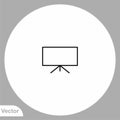 Whiteboard vector icon sign symbol Royalty Free Stock Photo