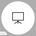 Whiteboard vector icon sign symbol Royalty Free Stock Photo