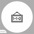 Whiteboard vector icon sign symbol Royalty Free Stock Photo