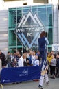 Whitecaps supporters in front of BC Stadium Royalty Free Stock Photo