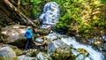 Whitecroft Falls, on McGillivray Creek in the town of Whitecroft, BC, Canada