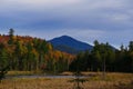 Whiteface and the little cherry patch Pond in the Adirondack Mountains. Fall Royalty Free Stock Photo