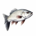 Whitefish Illustration: Freshwater Fish In The Style Of Magali Villeneuve