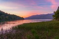 Whitefish Lake at Sunset.Montana.USA Royalty Free Stock Photo